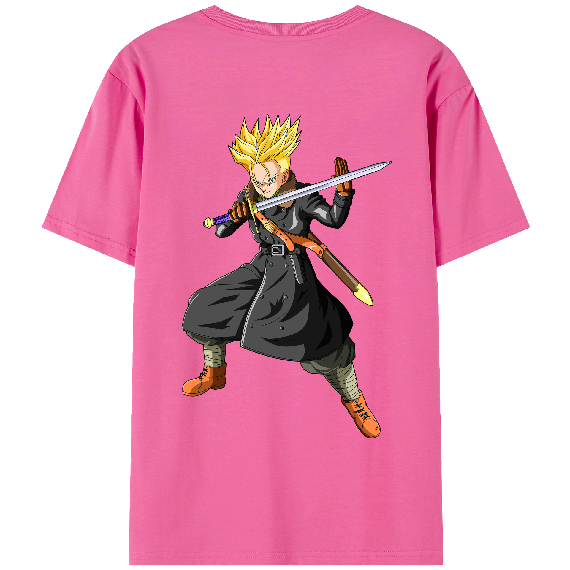 （画像用） ドラゴンボール トランクス（Torankusu）DRAGON BALL Trunks レディース半袖Tシャツ(バックプリント)